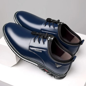 Νέα Business Casual παπούτσια για άντρες Lace Up Επίσημα παπούτσια για ανδρικά μαύρα δερμάτινα παπούτσια γραφείου φόρεμα για γαμήλια πάρτι Oxfords Plus Size