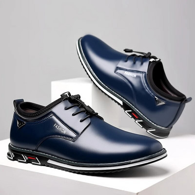 Uued ärilised vabaajajalatsid meestele Paeltega pidulikud kingad meestele, mustad nahast Oxfordi suures suuruses pulmapeo kontorikleidid