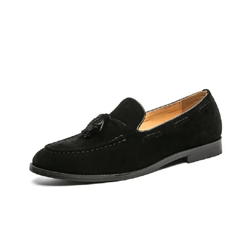 Zīmola dizains Vīriešu zamšādas ādas apavi Mokasīni, purpursarkani, pušķaini smaili vīriešu klaipi Vintage, pievelkamie ikdienas vīriešu sociālās kleitu apavi