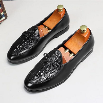 Odiniai vyriški batai madingi batai vyriški laisvalaikio avalynė Vyriški vakarėliams vestuvinė avalynė Didelis dydis 37-47 D2H59