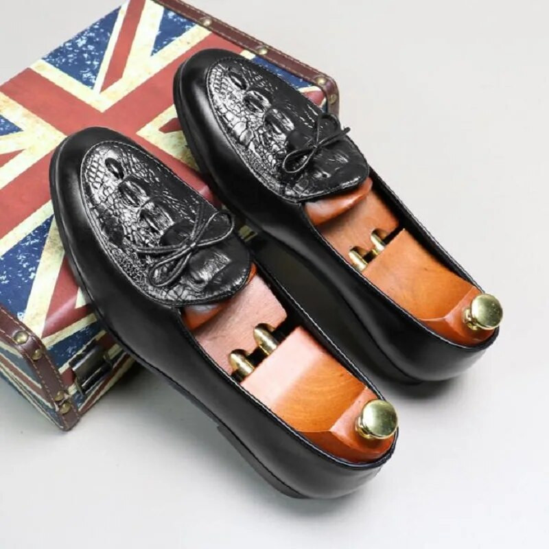 Odiniai vyriški batai madingi batai vyriški laisvalaikio avalynė Vyriški vakarėliams vestuvinė avalynė Didelis dydis 37-47 D2H59