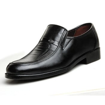 Мъжки кожени официални бизнес обувки Мъжки офис работни обувки Оксфордски дишащи парти обувки за годишнина от сватба