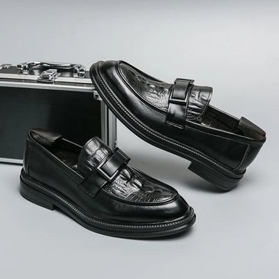 Ανδρικά παπούτσια casual δερμάτινα loafers με σχέδιο κροκόδειλου υψηλής ποιότητας μοκασίνια slip on flats Ανδρικά παπούτσια Ανδρικά παπούτσια οδήγησης