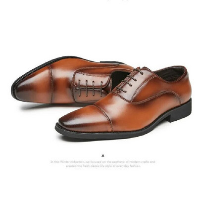 Meeste pulmakingad Nahast ärilised vabaajajalatsid Kvaliteetsed meestekleidid kontoriluksuslikud kingad Meestele hingavad Oxfords 10A3