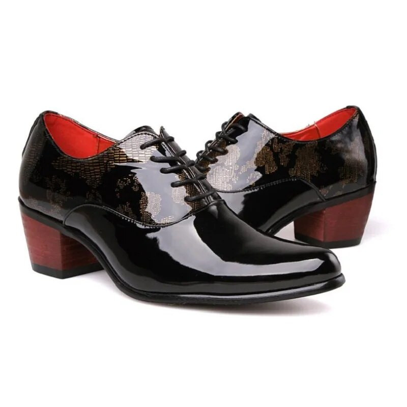 Muške svečane cipele Modne lakirane muške svečane cipele 2023. Luksuzne poslovne uredske vjenčane obuće Muške cipele na visoku petu D2H9