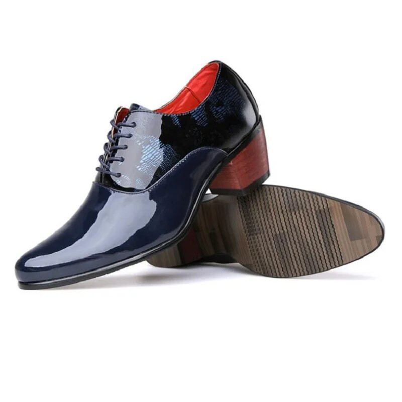Muške svečane cipele Modne lakirane muške svečane cipele 2023. Luksuzne poslovne uredske vjenčane obuće Muške cipele na visoku petu D2H9