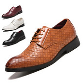 Odiniai batai 2022 m. madingi Nauji languoti batai vyrams Didelio dydžio suvarstomi žemakulniai odiniai suknelės batai lauko laisvalaikio avalynė