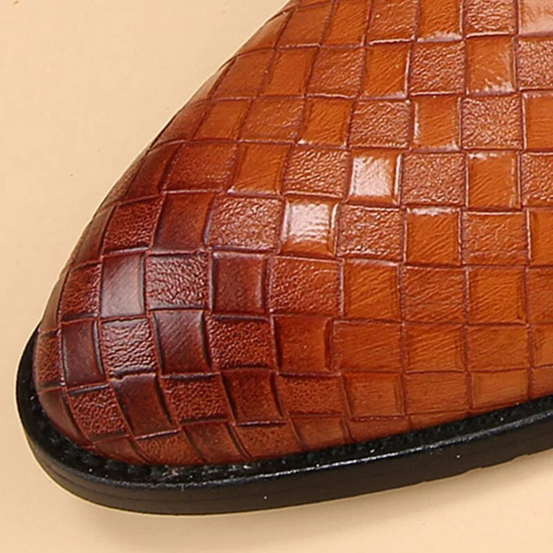 Odiniai batai 2022 m. madingi Nauji languoti batai vyrams Didelio dydžio suvarstomi žemakulniai odiniai suknelės batai lauko laisvalaikio avalynė