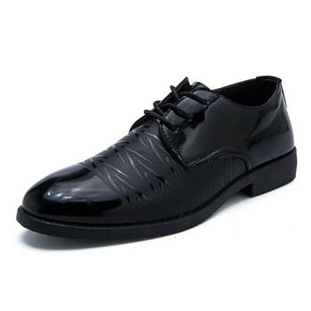 Модни мъжки кожени обувки Бизнес рокли Обувки Универсални ежедневни обувки Ударопоглъщащи обувки Устойчиви на износване мъжки обувки Маратонки