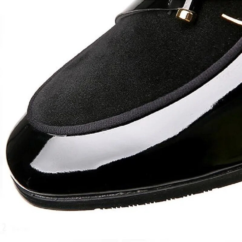 Muške svečane kožne cipele smeđe crne plave metalne kuke ukras muška haljina uredske zabave cipele za vjenčanje Da67