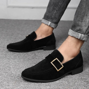 2023 Мъжки обувки England Trend Ежедневни обувки Мъжки велурени Оксфордски кожени рокли Обувки Мъжки равни обувки Zapatillas Hombre Плюс размер 48
