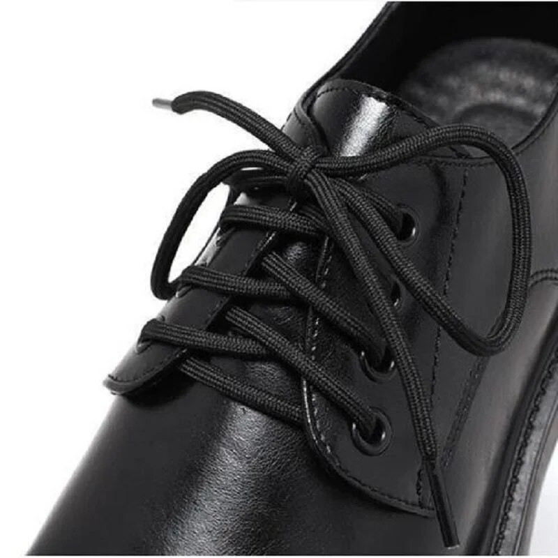 Muške kožne ležerne cipele s platformom Crno-bijele vintage muške svečane cipele na vezanje Poslovne oxfordke Modne ravne cipele za vjenčanje 1AA49