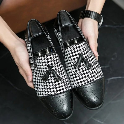 2023. aasta uued kuldsed kingad meestele, kandilise varbaga pulmakingad Slip-on meeste kingad Chaussures Pour Hommes meeste kingad D2B1