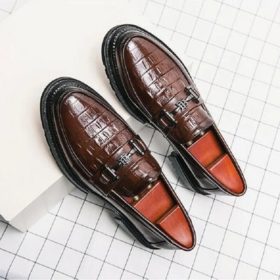 Мъжки обувки Oxford Кожени ежедневни обувки Мъжки обувки Удобни официални обувки Бизнес офис официални обувки 38-45 1AA56