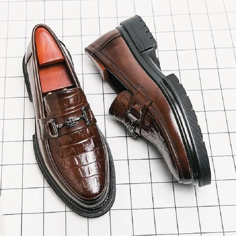 Vyriški Oksfordo batai Odiniai laisvalaikio batai Vyriški batai Patogūs oficialūs batai Verslo ofiso Proginės suknelės Batai 38-45 1AA56