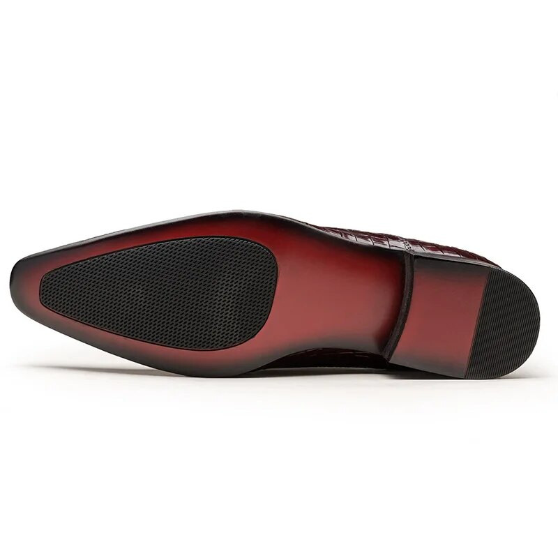 Madingi Vyriški laisvalaikio odiniai batai Krokodilų rašto Prabangios Suknelės Batai Užsegami vestuviniai Batai Odiniai Brogues Didelis Dydis 38-48