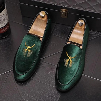 Μόδα κεντημένα ανδρικά παπούτσια για πάρτι Casual Luxury Formal Ανδρικά Loafers Ιταλικά Breathable Ανδρικά Παπούτσια Βάρκας Μέγεθος 47 1AA56