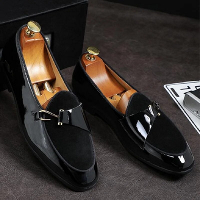 Nauji vyriški Suknelės Batai Sagtis Prabangi Madingi Jaunikio Vestuviniai Batai Vyriški prabangūs itališko stiliaus Oksfordo batai Didelis 48 dydis 1AA46