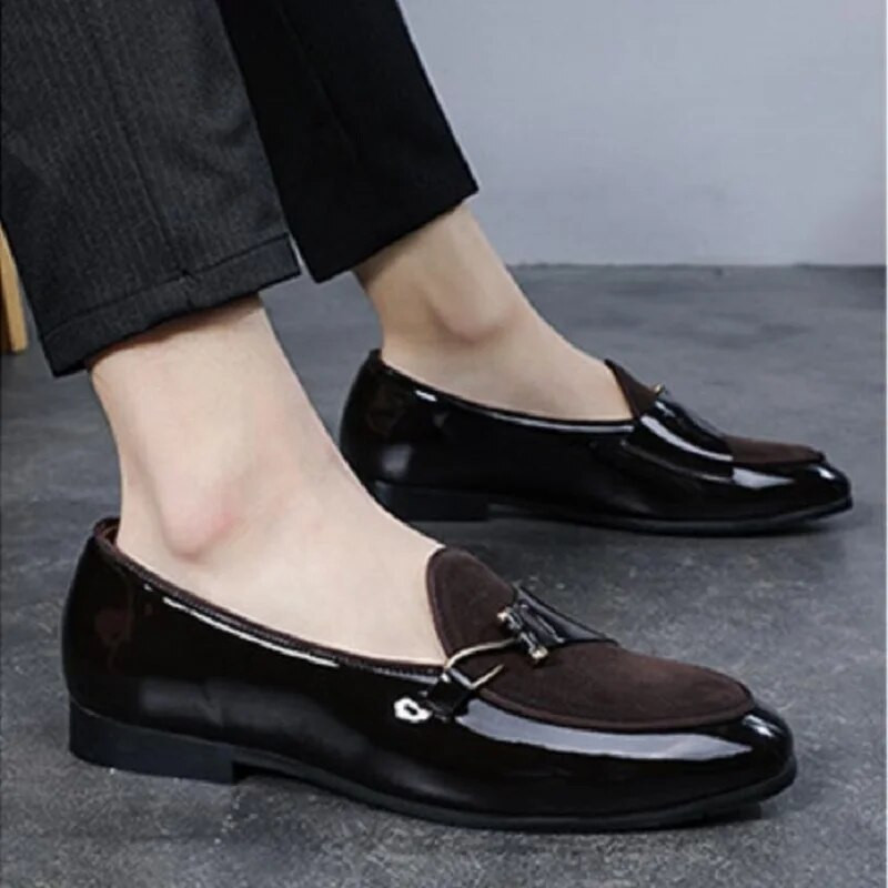 Nauji vyriški Suknelės Batai Sagtis Prabangi Madingi Jaunikio Vestuviniai Batai Vyriški prabangūs itališko stiliaus Oksfordo batai Didelis 48 dydis 1AA46