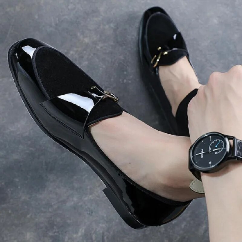 Nauji vyriški Suknelės Batai Sagtis Prabangi Madingi Jaunikio Vestuviniai Batai Vyriški prabangūs itališko stiliaus Oksfordo batai Didelis 48 dydis 1AA46