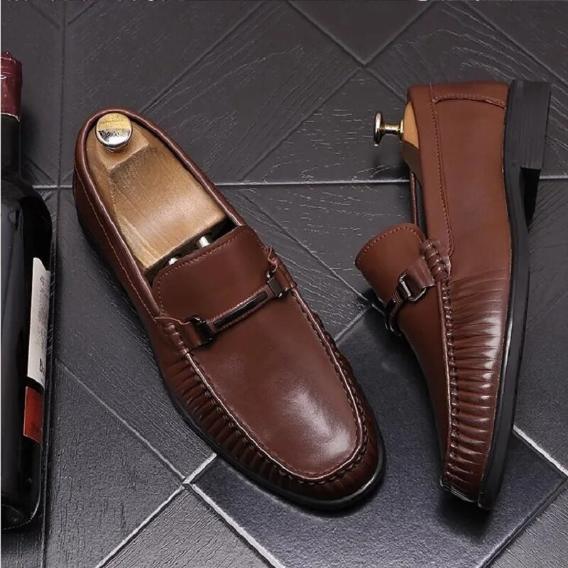 Vyriški odiniai batai Nauji Loafers Vasaros Verslo Oficialūs Laisvalaikiai Batai Jaunimui Britanijos stiliaus Batai D2H58