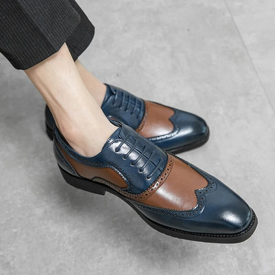 Vyriška suknelė Oksfordo batai Mada marginimas Brogue Vestuvių Vakarėlis Oficialus Verslo Batai Vyrams Patogūs odiniai batai