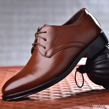 Мъжки кожени обувки Бизнес обувки Универсални ежедневни обувки Ударопоглъщащи обувки Устойчиви на износване