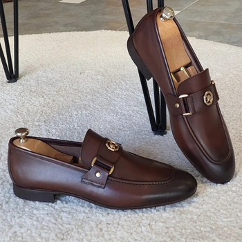 Ιταλία Ανδρικά παπούτσια casual φθινοπωρινά δερμάτινα loafers Παπούτσια γραφείου για άντρες οδήγηση Μοκασίνια Άνετα slip on Party Fashion Ανδρικά παπούτσια