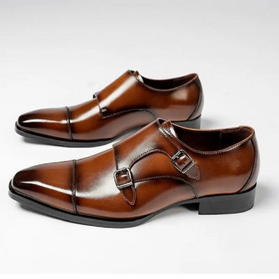 Елегантни мъжки обувки, официални кожени обувки за мъже, сватбени парти обувки Sapato Social Masculino 1AA18