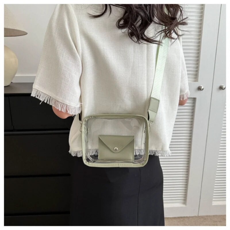 Μόδα PVC διάφανες γυναικείες τσάντες ώμου Casual γυναικείες τσάντες χιαστί τσάντες συμπαγείς τσάντες τσάντες αγγελιοφόρος για γυναίκες τσάντες τηλεφώνου