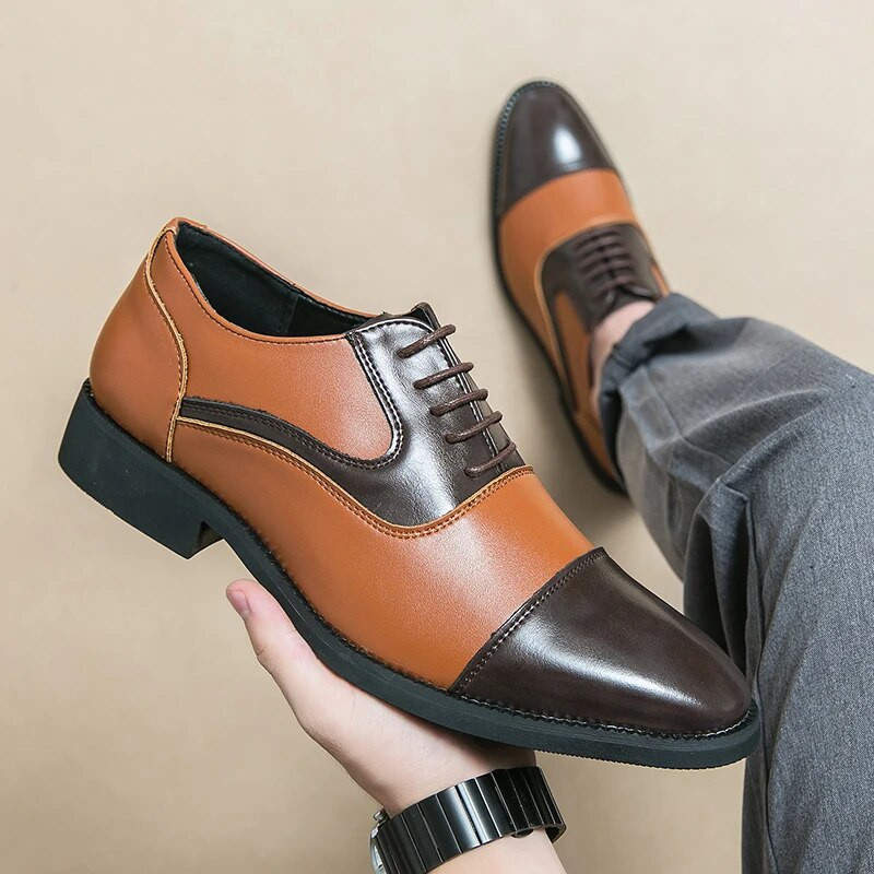 Vyriški odiniai batai Vyriški suknelių batai Visiškai atitinkantys laisvalaikio Oksfordo vakarėlio batai Avalynė Oficiali prabangi mada jaunikio vestuviniai batai