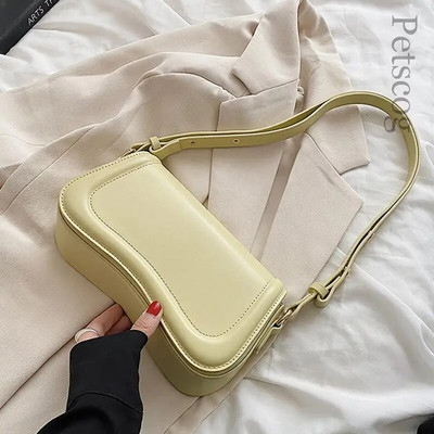 Trendovske modne torbe za žene Pu kožne preklopne ženske torbe ispod pazuha Hobo modne luksuzne ženske torbe na rame Zelene