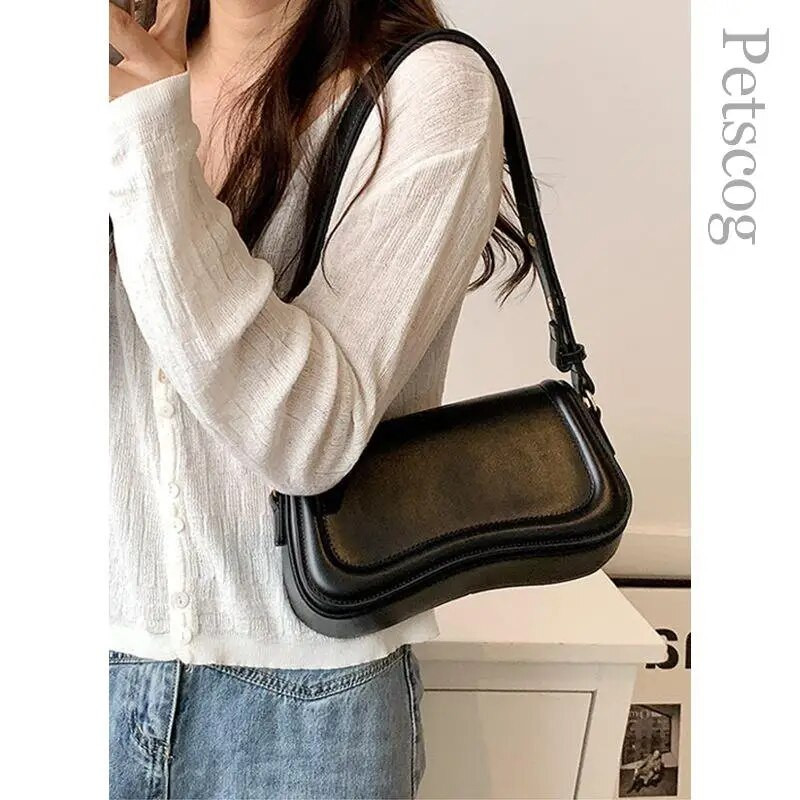 Madingos madingos rankinės moterims Pu odiniai atvartai, moteriški pažastyse, madingi, prabangūs moteriški pečių krepšiai, žalia