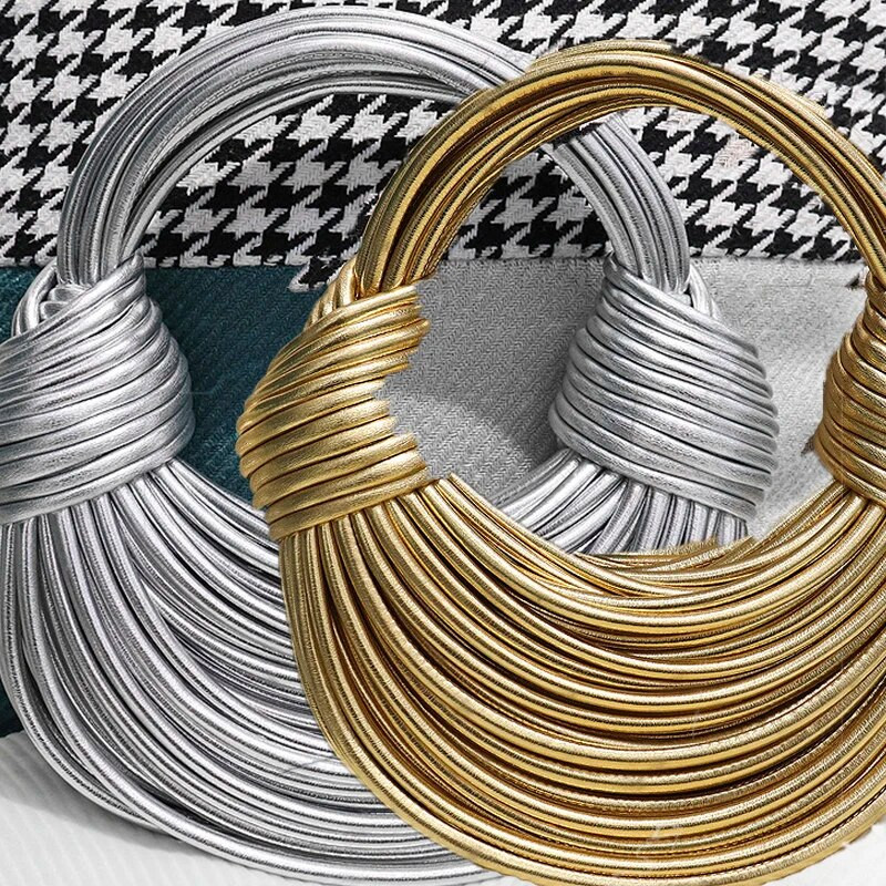 2023 Nove torbe s dvostrukim čvorovima za žene Zlatni luksuzni kruh s čvorovima Ženska torba na rame PU kožne ženske torbe Hobos torba