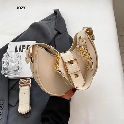 Mitmekülgsed vabaaja luksuslikud disainiga õlakotid 2023 uus mood, klassikaline väike Crossbody naistele PU nahast poolkuu käekotid