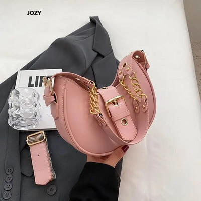 Mitmekülgsed vabaaja luksuslikud disainiga õlakotid 2023 uus mood, klassikaline väike Crossbody naistele PU nahast poolkuu käekotid