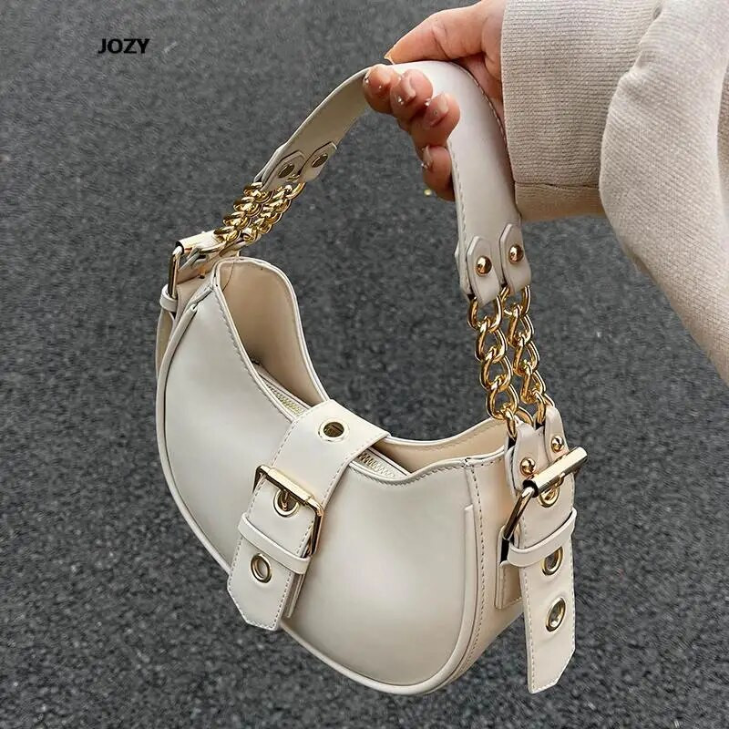 Raznovrsne ležerne luksuzne dizajnerske torbe na rame 2023. Nova modna klasična mala preko ramena za žene PU kožne torbe u obliku polumjeseca