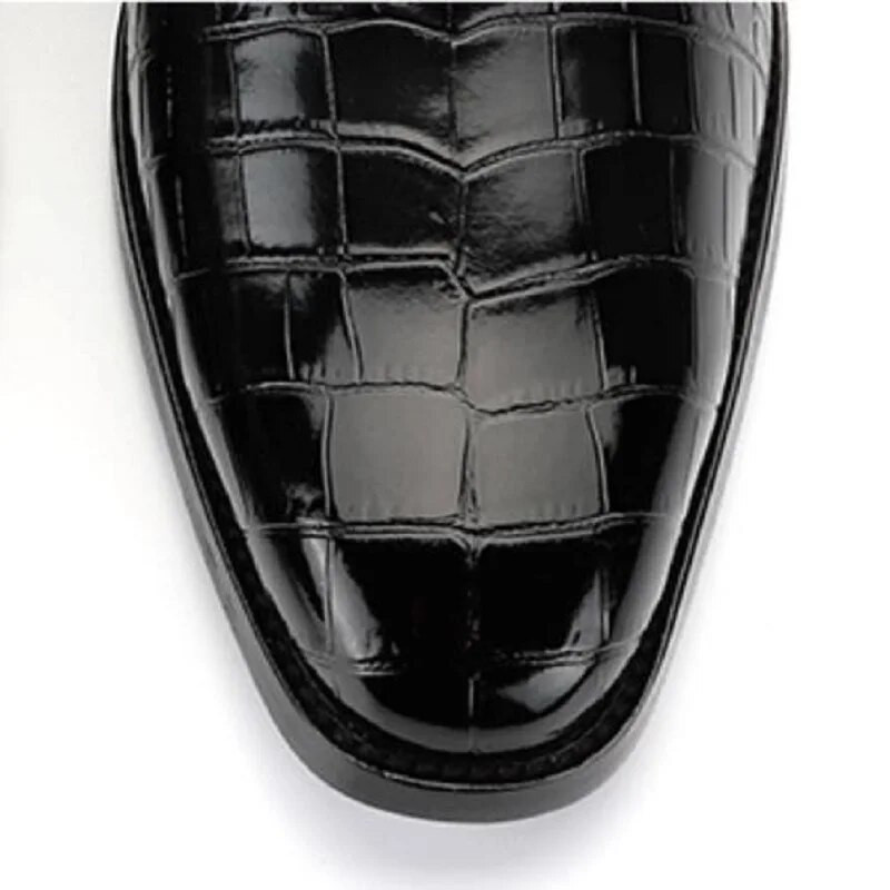 Muške klasične cipele od krokodilske kože od mikrovlakana za ležernu upotrebu, muške cipele s kopčom za remen, vjenčanje, mokasine, mokasine, muške cipele za vožnju