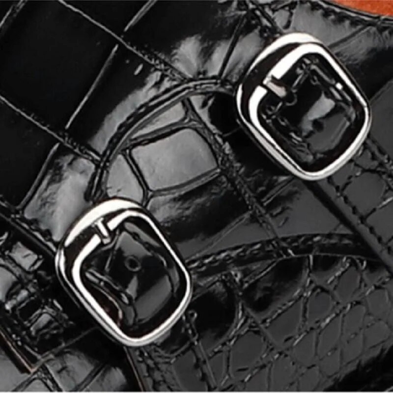 Muške klasične cipele od krokodilske kože od mikrovlakana za ležernu upotrebu, muške cipele s kopčom za remen, vjenčanje, mokasine, mokasine, muške cipele za vožnju