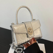 Luksuzne dizajnerske moderne nove torbe preko ramena, ležerne lančane, ljetne ručne torbice od PU kože 2023, višebojne za žene Jednostavan stil na rame