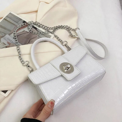 Luksuzne dizajnerske moderne nove torbe preko ramena, ležerne lančane, ljetne ručne torbice od PU kože 2023, višebojne za žene Jednostavan stil na rame