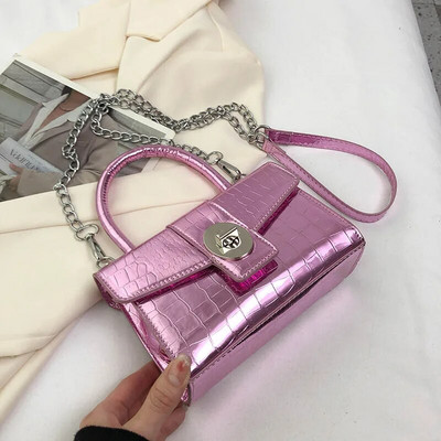 Luksuzne dizajnerske moderne nove torbe preko ramena, ležerne lančane, ljetne ručne torbice od PU kože 2023, višebojne za žene Jednostavan stil na rame