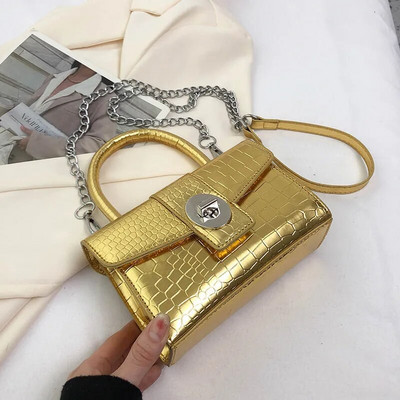 Luksuzne dizajnerske moderne nove torbe preko ramena, ležerne lančane, ljetne ručne torbice od PU kože 2023, višebojne za žene Jednostavan stil na rame