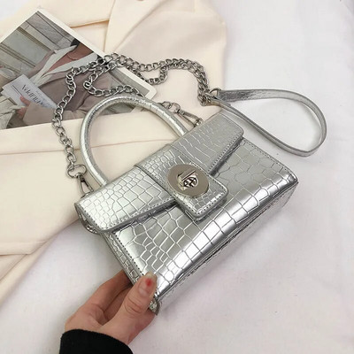 Luksuzne dizajnerske moderne nove torbe preko ramena, ležerne lančane, ljetne ručne torbice od PU kože 2023, višebojne za žene Jednostavan stil na rame