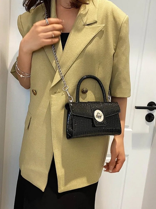 Luksuzne dizajnerske moderne nove torbe preko ramena, ležerne lančane, ljetne ručne torbice od PU kože 2023, višebojne za žene Jednostavan stil na rame