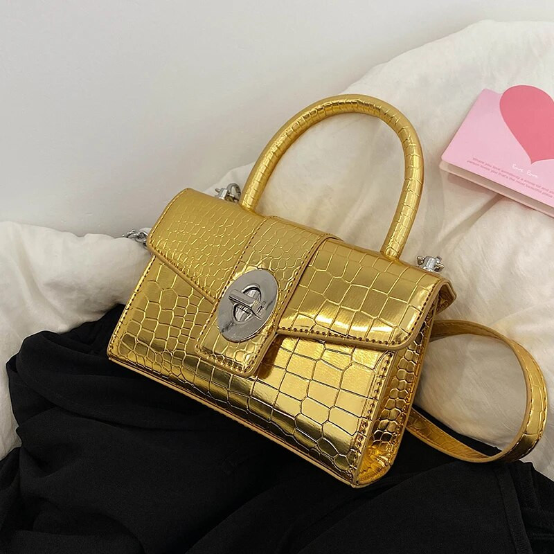 Luksuzne dizajnerske moderne nove torbe preko ramena, ležerne lančane, ljetne ručne torbice od PU kože 2023, višebojne za žene Jednostavan stil na rame