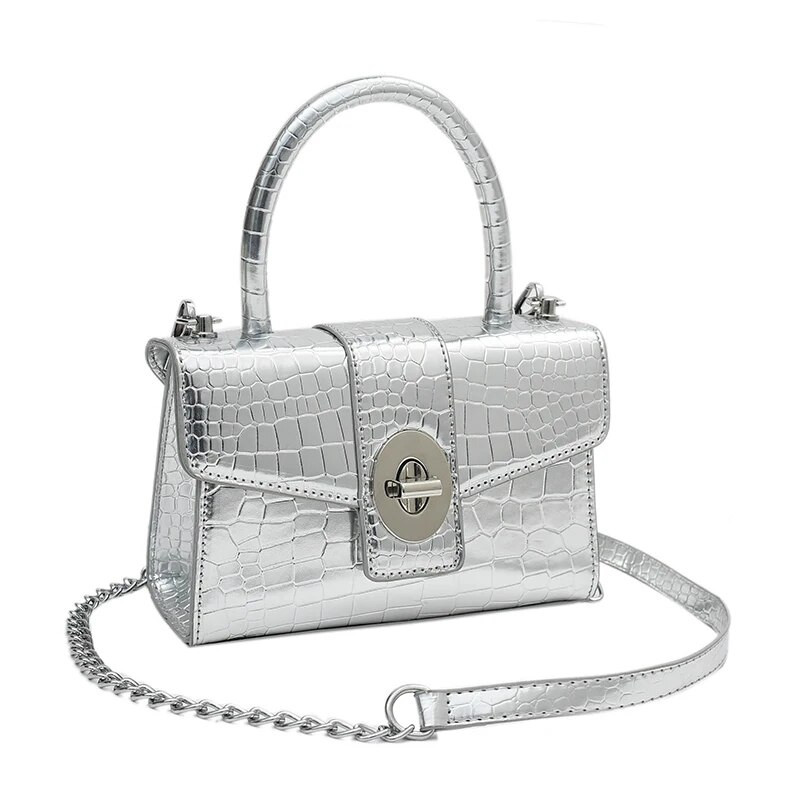 Luksuzne dizajnerske moderne nove torbe preko ramena, ležerne lančane, ljetne ručne torbice od PU kože 2023, višebojne za žene Jednostavan stil na rame