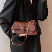 Jozy kamene uzorke PU kožne torbe preko ramena 2023 Proljeće 2023 Ženska moda Luksuzni trendovi Torbice na rame s lancem Klasične torbice