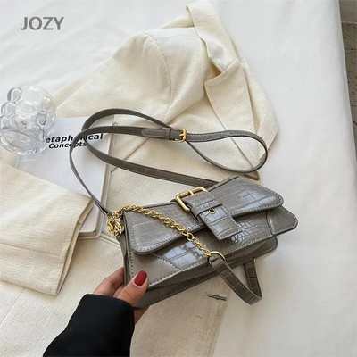 Jozy kamene uzorke PU kožne torbe preko ramena 2023 Proljeće 2023 Ženska moda Luksuzni trendovi Torbice na rame s lancem Klasične torbice