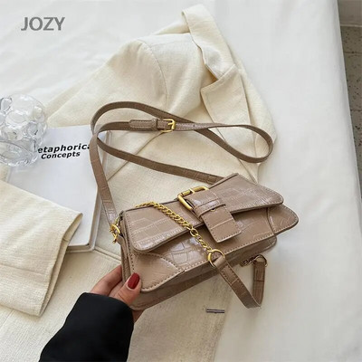 Jozy kamene uzorke PU kožne torbe preko ramena 2023 Proljeće 2023 Ženska moda Luksuzni trendovi Torbice na rame s lancem Klasične torbice